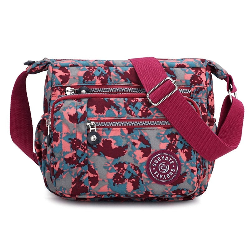 2023 moda feminina ombro mensageiro saco de náilon oxford leve à prova dlightweight água zíper pacote grande capacidade viagem saco crossbody