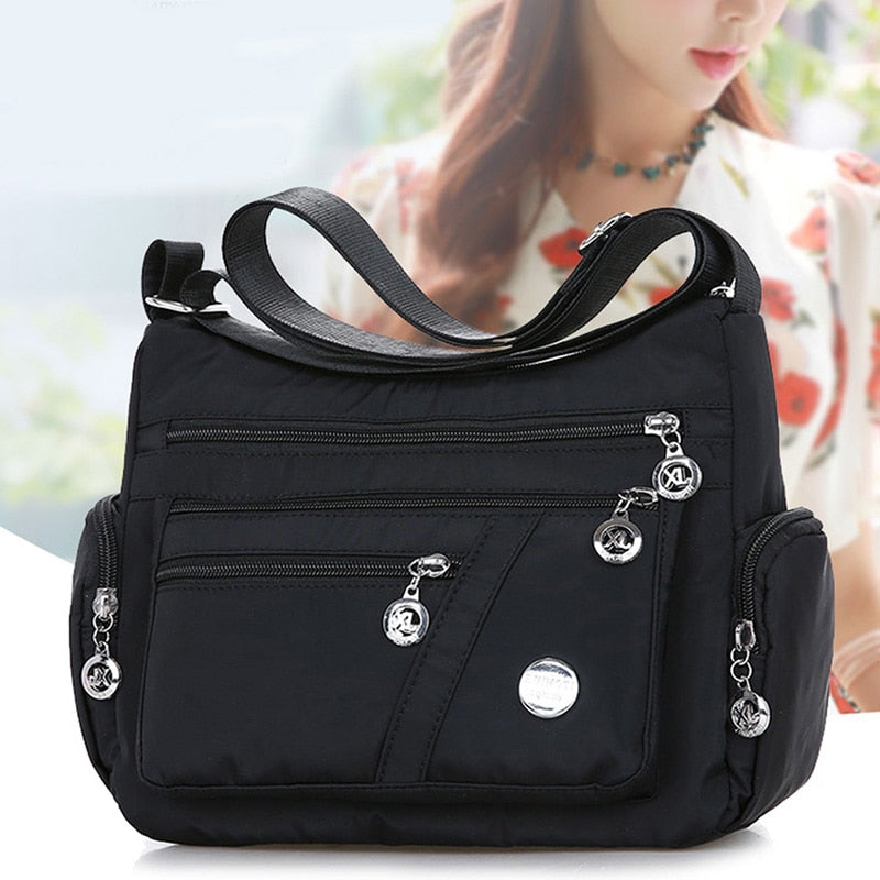 2023 moda feminina ombro mensageiro saco de náilon oxford leve à prova dlightweight água zíper pacote grande capacidade viagem saco crossbody