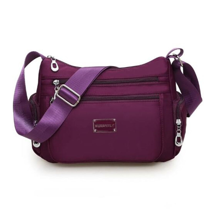 2023 moda feminina ombro mensageiro saco de náilon oxford leve à prova dlightweight água zíper pacote grande capacidade viagem saco crossbody