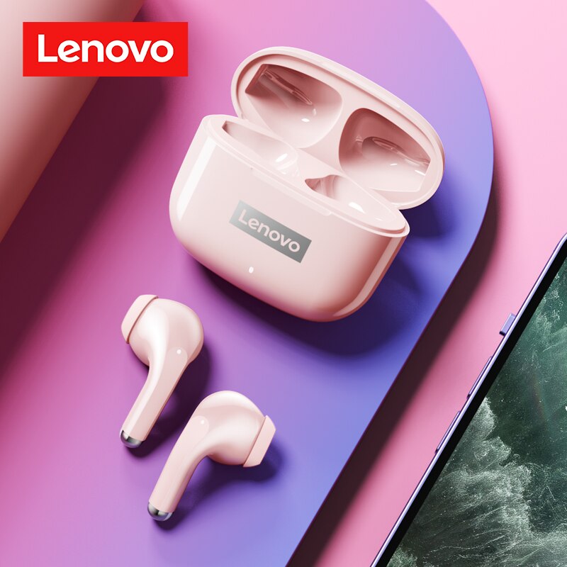 Lenovo lp40 pro fone de ouvido bluetooth 5.1 fones sem fio à prova dwireless água esportes fones com microfone música tws