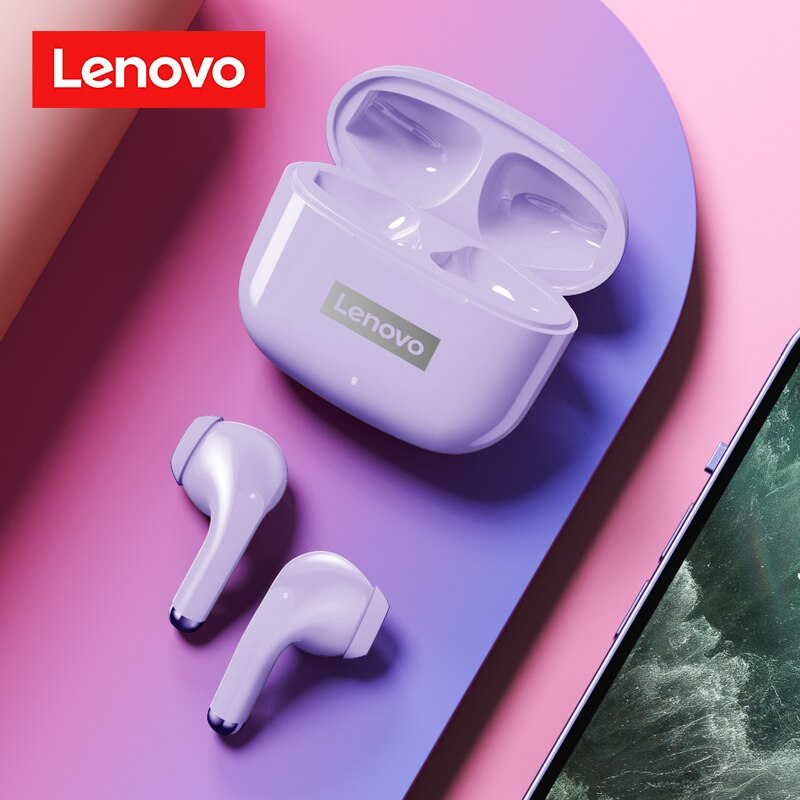 Lenovo lp40 pro fone de ouvido bluetooth 5.1 fones sem fio à prova dwireless água esportes fones com microfone música tws