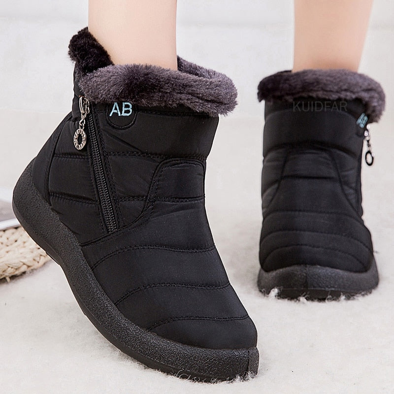 Botas femininas super quentes sapatos de inverno para mulheres botas de tornozelo impermeáveis